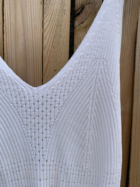 Top maille Blanc