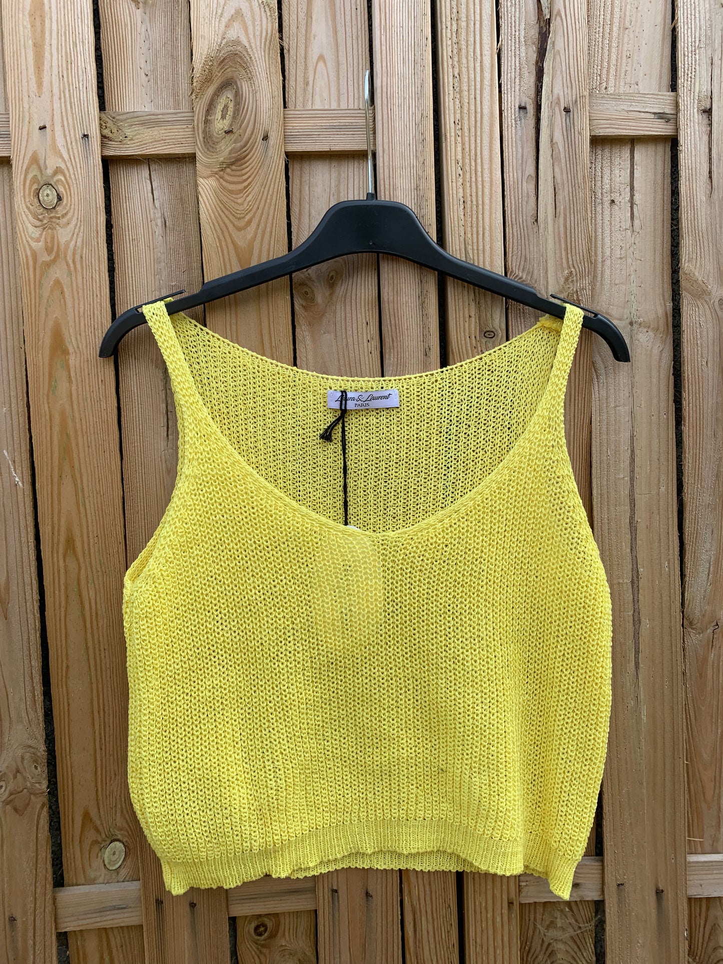 Top maille Jaune